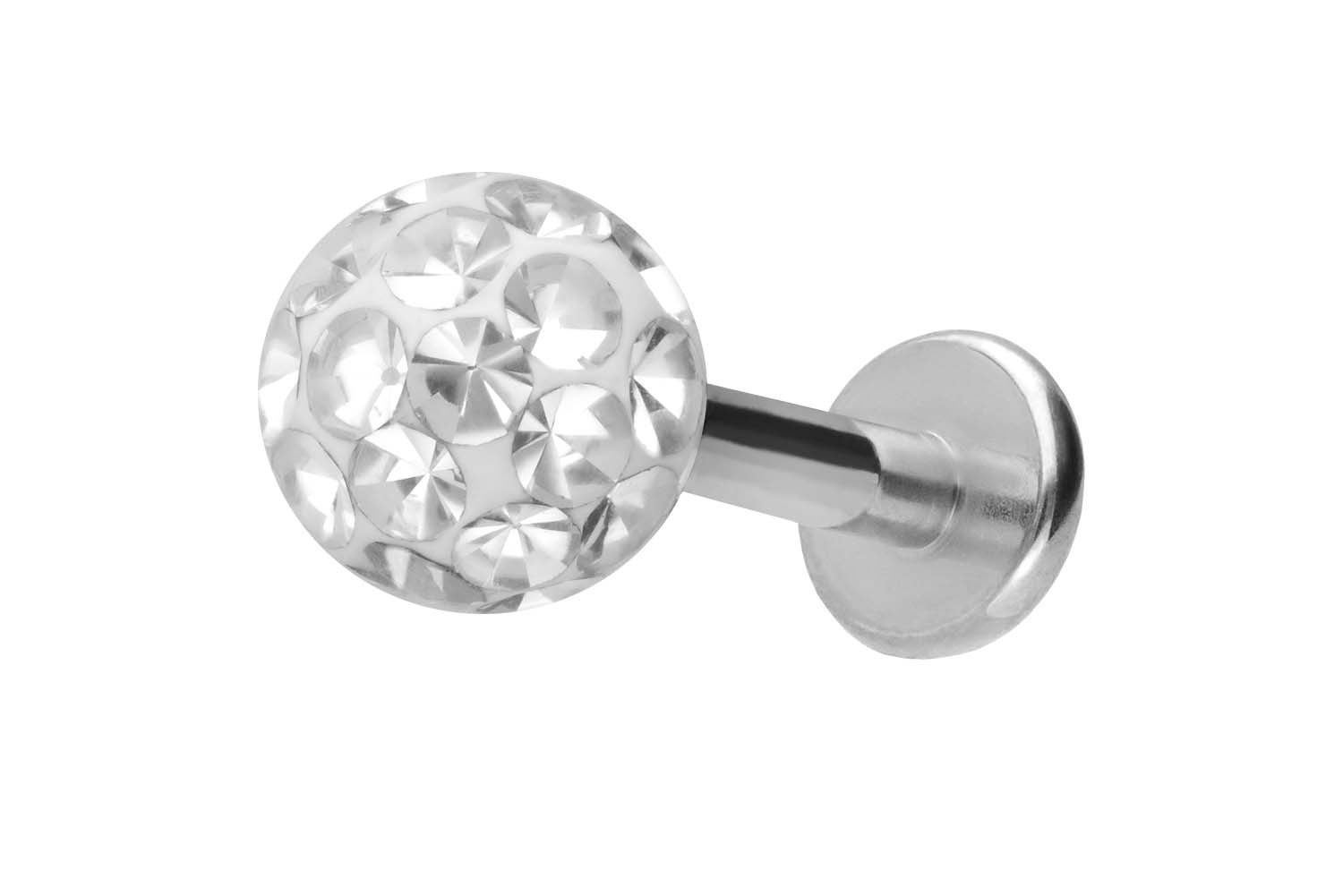 Titan Labret Piercing mit Innengewinde EPOXY-KUGEL